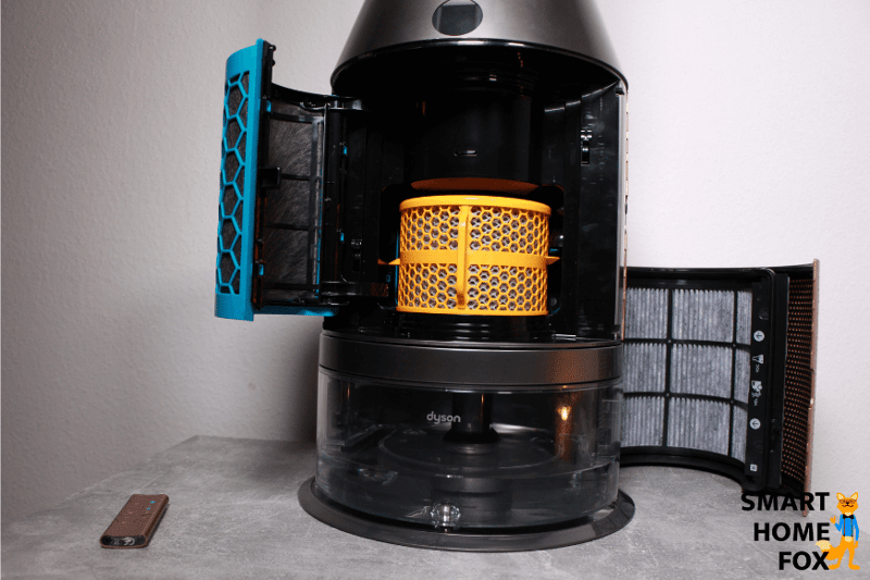 Биостатический испаритель очистителя воздуха Dyson Humidify+Cool Formaldehyde PH04 обеспечивает испарение жидкости.